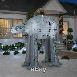 Christmas Santa Star Wars At-at Inflatable Airblown Yard Decoration 9 Ft