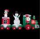 Christmas Santa Train 11 Ft Penguin Snowman Inflatable Airblown Yard Decoration