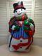 Christmas Snowman Blow Mold-santas Best-43ht. Vtg-with Cord