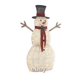 Christmas Snowman Hat 5 ft LED Light Holiday Indoor Outdoor Yard Decorations NEW