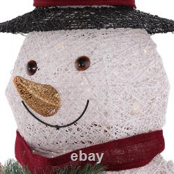 Christmas Snowman Hat 5 ft LED Light Holiday Indoor Outdoor Yard Decorations NEW