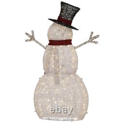 Christmas Snowman Hat 5 ft LED Light Holiday Indoor Outdoor Yard Decorations NEW