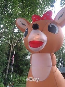 Clarice 12 Ft GIANT Inflatable Reindeer, Used FROM RUDOLPH