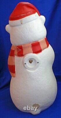 Coca Cola Polar Bear, Scarf & Santa Hat Christmas Blow Mold