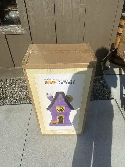 Cracker Barrel 3 Ft Haunted House Blow Mold Vintage Halloween 2025 In Hand