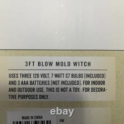 Cracker Barrel 3' Witch Blow Mold Brand New In Box Halloween