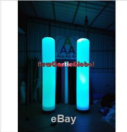 Custom made LED Inflatable Lighting 2 Pillars Party Decoration with blower 7ft