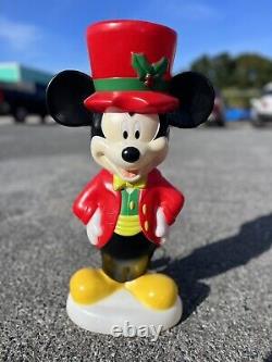 DISNEY 2017 MICKEY MOUSE with RED TOP HAT CHRISTMAS LIGHTED BLOWMOLD BY GEMMY