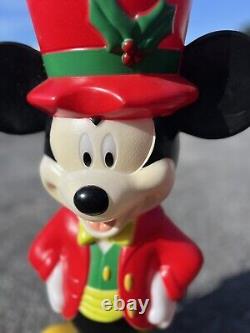 DISNEY 2017 MICKEY MOUSE with RED TOP HAT CHRISTMAS LIGHTED BLOWMOLD BY GEMMY