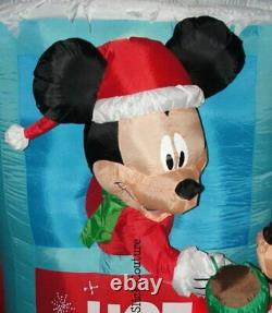 DISNEY Christmas Airblown Inflatable MICKEY & MINNIE HOT COCOA STAND NIB RARE