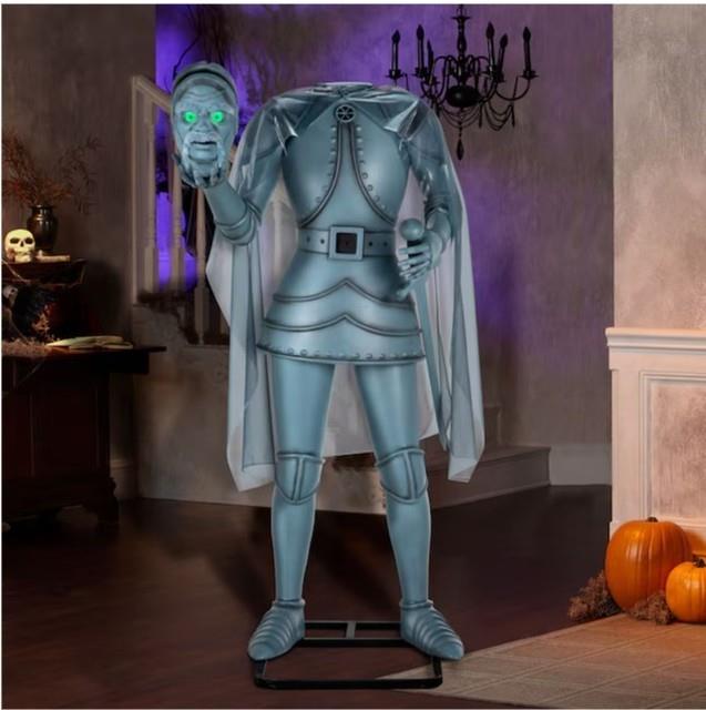 Disney Haunted Mansion 6 Ft Headless Knight Animatronic, Grim Grinning Ghosts