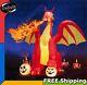 Decoracion De Halloween Dragon De Fuego Gigante Inflable De 10ft Con Luces Led