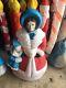 Dickens Carolers Woman With Child Blow Mold-empire- With Cords Very Nice Condition