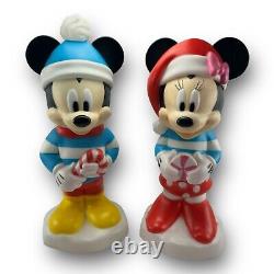 Disney 2022 Gemmy Mickey & Minnie Mouse 24 Lighted Holiday Christmas Blow Mold