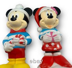 Disney 2022 Gemmy Mickey & Minnie Mouse 24 Lighted Holiday Christmas Blow Mold