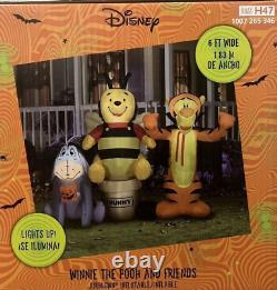 Disney 6ft Winnie the Pooh & Friends Scene Halloween Inflatable Tigger Eyore NEW