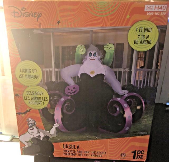 Disney 7 Ft. Wide Ursula With Moving Eels Inflatable Led Animated New Gemmy