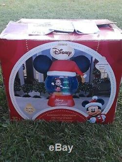 Disney Airblown CHRISTMAS Inflatable Mickey Mouse Snow Globe SUPER RARE WORKS