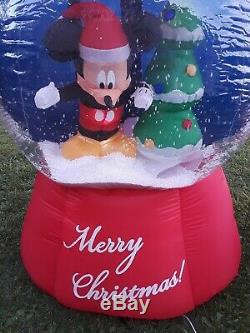 Disney Airblown CHRISTMAS Inflatable Mickey Mouse Snow Globe SUPER RARE WORKS