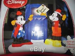 Disney Christmas Mickey & Minnie Mailbox Holiday Airblown Inflatable