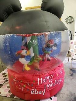 Disney Gemmy 2007 7' Christmas Carousel Airblown Inflatable Spins Lights