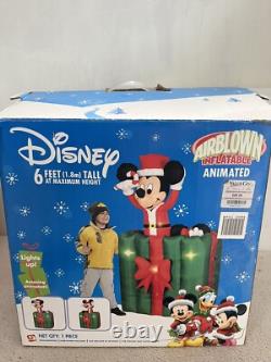 Disney Gemmy Mickey Minnie Mouse Animated Light Up Christmas Inflatable WORKS Disney Gemmy Mickey Minnie Mouse Animated Light Up Christmas Inflatable WORKS