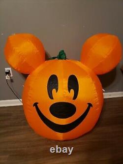 Disney Halloween Mickey Mouse Jack Lantern Pumpkin Inflatable Air Blown gemmy