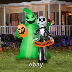 Disney Jack Skellington & Oogie Boogie Halloween Gemmy Airblown Inflatable