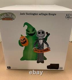 Disney Jack Skellington & Oogie Boogie Halloween Gemmy Airblown Inflatable