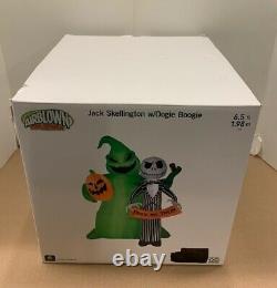 Disney Jack Skellington & Oogie Boogie Halloween Gemmy Airblown Inflatable