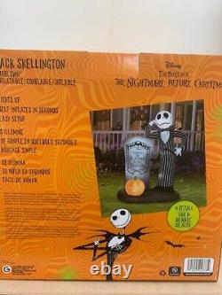 Disney Jack Skellington Tombstone Pumpkin Halloween Gemmy Airblown Inflatable