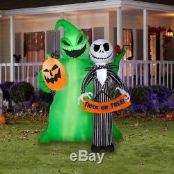 Disney Lighted Ghost Airblown Halloween Inflatable Jack Skellington NEW