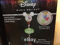 Disney Magic Holiday Color Whirl LED Projection Lamp Post 5 ft. NIB Christmas