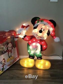 Disney Mickey & Minnie Mouse 36 Lighted Iridescent Christmas Yard Decorations
