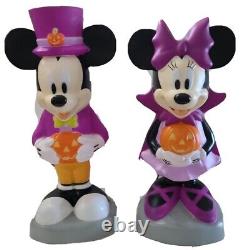 Disney Mickey & Minnie Mouse Halloween Blow Mold Gemmy 2022 Some Damage? B