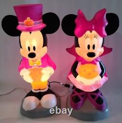 Disney Mickey & Minnie Mouse Halloween Blow Mold Gemmy 2022 Some Damage? B