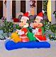 Disney Mickey Minnie Mouse Sled Scene 5' Ft Christmas Inflatable Lawn Decor