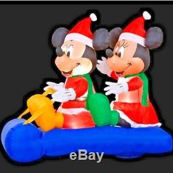 Disney Mickey Minnie Mouse Sled Scene 5' ft Christmas Inflatable Lawn Decor