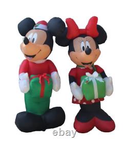 Disney Mickey Mouse & Minnie Mouse Christmas 6ft Inflatable Decorations Blow Up