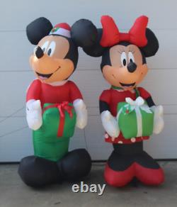 Disney Mickey Mouse & Minnie Mouse Christmas 6ft Inflatable Decorations Blow Up