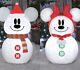 Disney Mickey Mouse & Minnie Mouse Christmas Snowman Airblown Inflatable Set