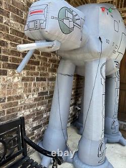 Disney Star Wars AT-AT Giant Airblown Inflatable Reindeer With Lights 8.5' RARE