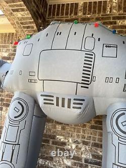 Disney Star Wars AT-AT Giant Airblown Inflatable Reindeer With Lights 8.5' RARE