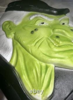 Don Featherstone Union Products Halloween Green Witch Face Blow Mold Light Decor Don Featherstone Union Products Halloween Green Witch Face Blow Mold Light Decor