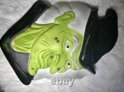 Don Featherstone Union Products Halloween Green Witch Face Blow Mold Light Decor Don Featherstone Union Products Halloween Green Witch Face Blow Mold Light Decor