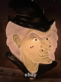 Don Featherstone Union Products Halloween Green Witch Face Blow Mold Light Decor Don Featherstone Union Products Halloween Green Witch Face Blow Mold Light Decor