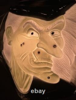 Don Featherstone Union Products Halloween Green Witch Face Blow Mold Light Decor Don Featherstone Union Products Halloween Green Witch Face Blow Mold Light Decor