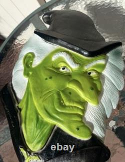 Don Featherstone Union Products Halloween Green Witch Face Blow Mold Light Decor Don Featherstone Union Products Halloween Green Witch Face Blow Mold Light Decor
