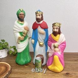 EMPIRE Christmas Blow Molds THE 3 WISE MEN Nativity withLights 18 23 Rare Size