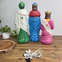 EMPIRE Christmas Blow Molds THE 3 WISE MEN Nativity withLights 18 23 Rare Size